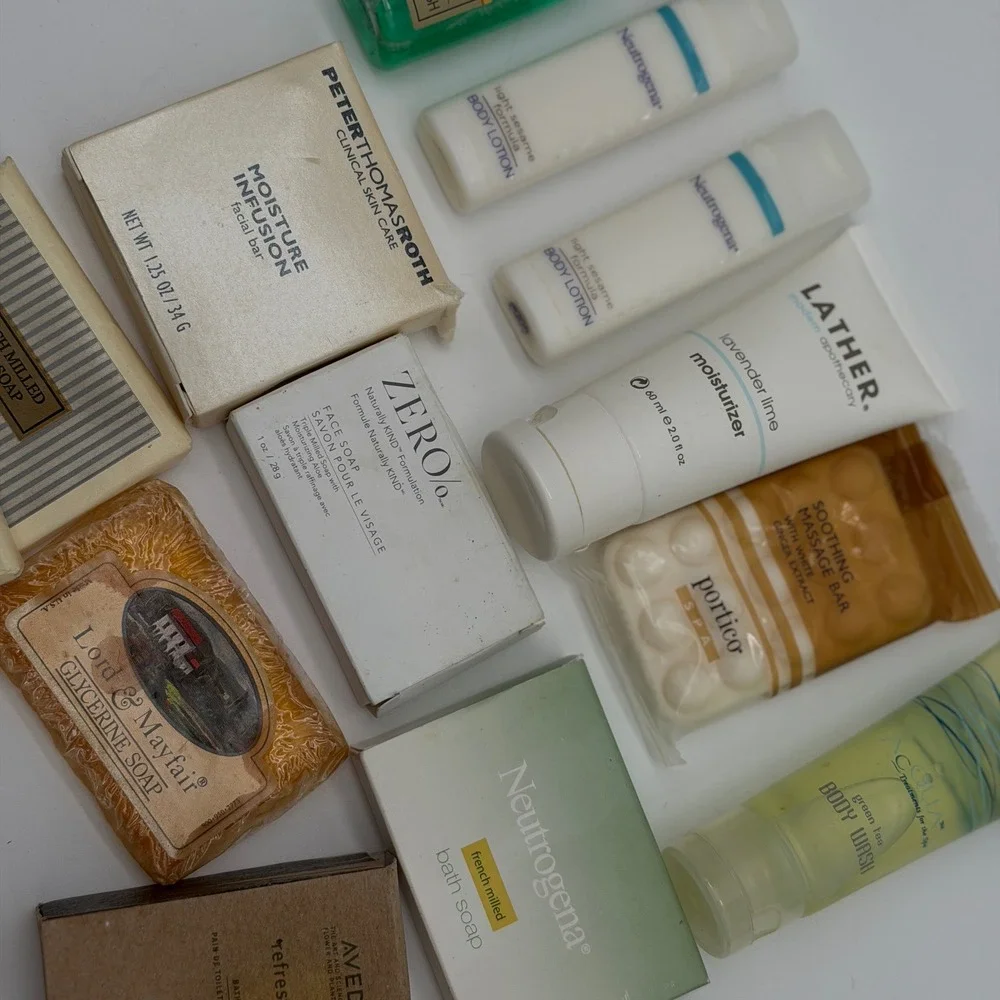 Luxury Hotel Amenity Lot Aveda Neutrogena Peter Thomas Roth Lather Soaps Lotion